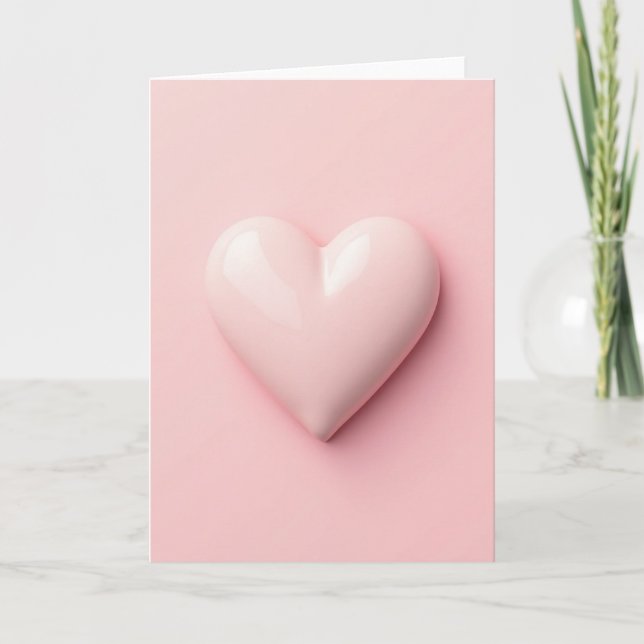 Simple Pink Heart Card (Front)