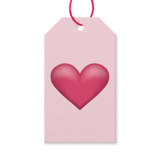 Simple Pink Heart On A Light Pink Background Color Gift Tags