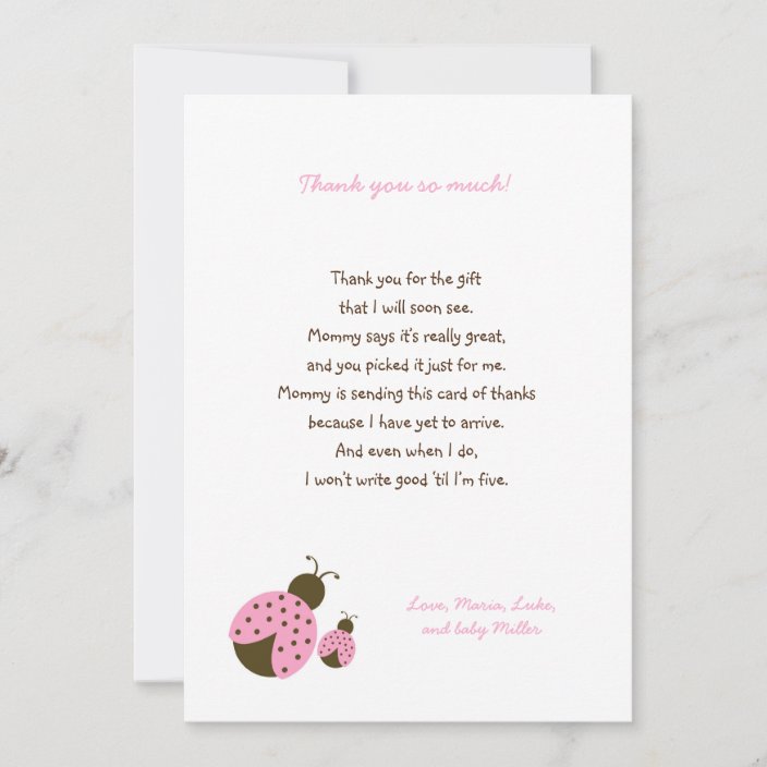 simple thank you note for baby shower