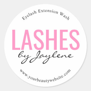 Simple Pink Lash Label