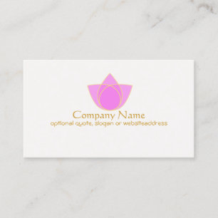 Simple Pink Lotus Flower Business Card
