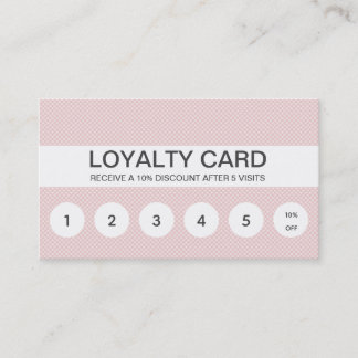 Simple pink loyalty card