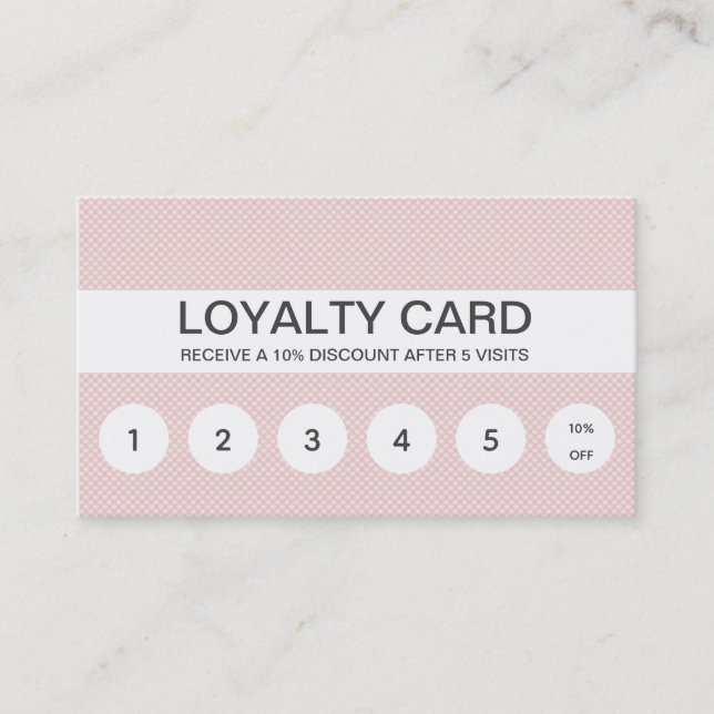Simple pink loyalty card (Front)