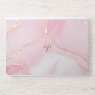 Simple pink marble HP laptop skin
