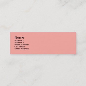 Simple Pink Mini Business Card by DonnaGrayson at Zazzle