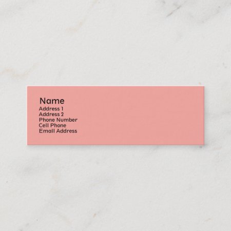 Simple Pink Mini Business Card