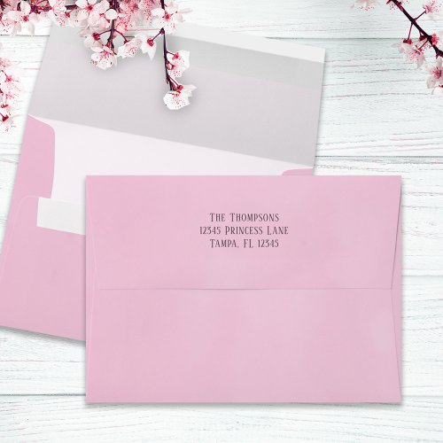 Simple Pink Minimalist Cute Two Colors Basic Envelope
