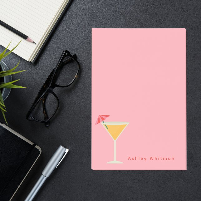 Simple Pink Minimalist Girly Cocktail  Post-it Notes (Creator Uploaded)