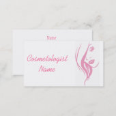 Simple Pink Modern Cosmetologist Beauty Salon Appointment Card (Front/Back)