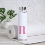 Simple Pink Modern Monogram Water Bottle<br><div class="desc">Simple Modern Initial Monogram Water Bottle. Create your own personalized bottle with custom initial name.</div>