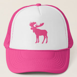 Simple pink moose hat