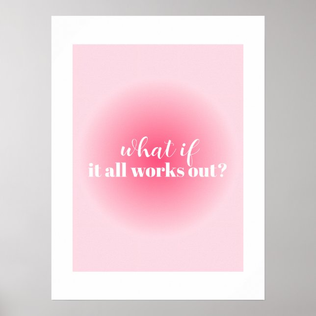 Simple Pink Motivational Poster (Front)