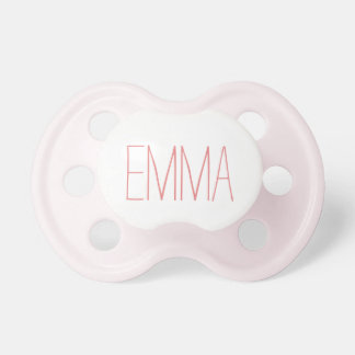 SIMPLE PINK NAME GIRL PACIFIER
