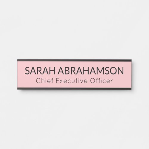 Simple Pink Name Plate _ Door Sign