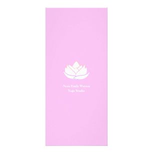 Simple Pink & Orange Lotus Flower Price List Rack Card