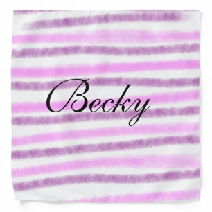 simple pink pastel watercolor add your name custom bandana