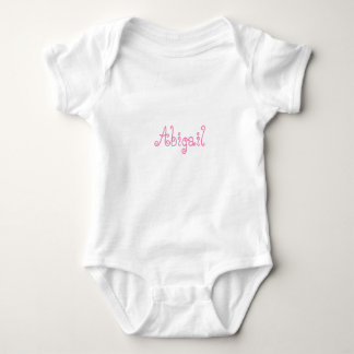 Simple Pink Personalized Name Baby Bodysuit