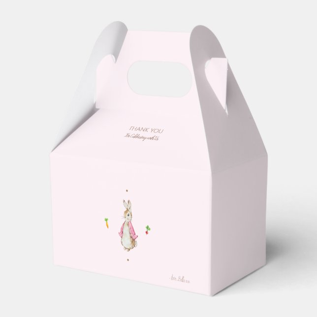 Simple Pink Peter the Rabbit Favor Boxes (Back Side)
