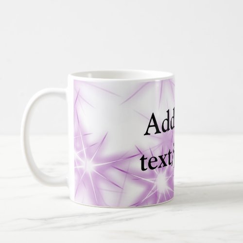 Simple pink purple glitter sparkle add name text t coffee mug