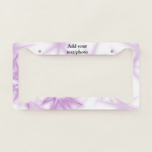 Simple pink purple glitter sparkle add name text t license plate frame