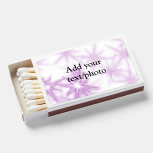Simple pink purple glitter sparkle add name text t matchboxes