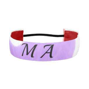 Simple pink purple watercolor add your monogram t athletic headband