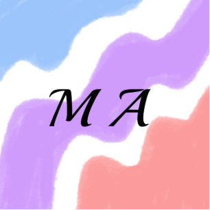 Simple pink purple watercolor add your monogram t cutout