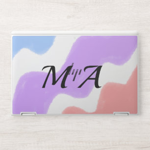 Simple pink purple watercolor add your monogram t HP laptop skin