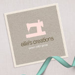 Simple Pink Sewing Machine Seamstress Kraft  Calling Card<br><div class="desc">Vintage sewing machine on kraft paper background.
For additional matching marketing materials please contact me at maurareed.designs@gmail.com. For more premade logos visit logoevolution.co. Original design by Maura Reed.</div>