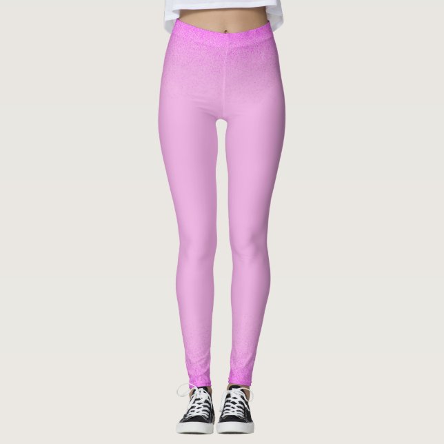 Simple Pink Shimmer Leggings (Front)