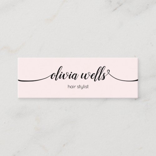 Simple Pink Signature Script  Mini  Mini Business  Mini Business Card