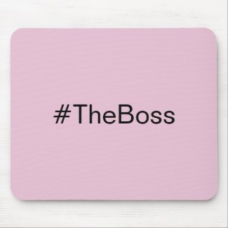 Simple Pink The Boss hashtag custom name