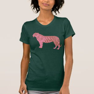 Simple Pink Tiger Art T-Shirt