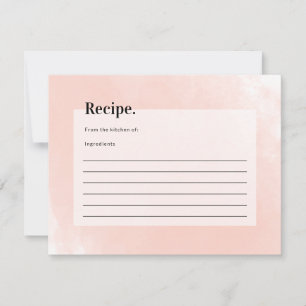 Simple Pink Watercolor Bridal Shower Recipe