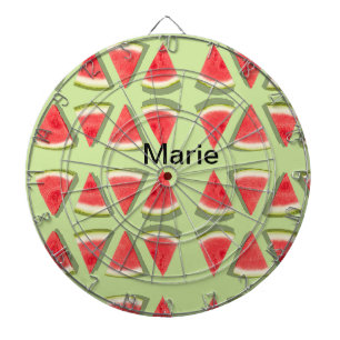 Simple pink watermelon add name minimal custom th dart board