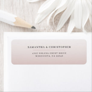 Simple Pink Wedding Return Address Label