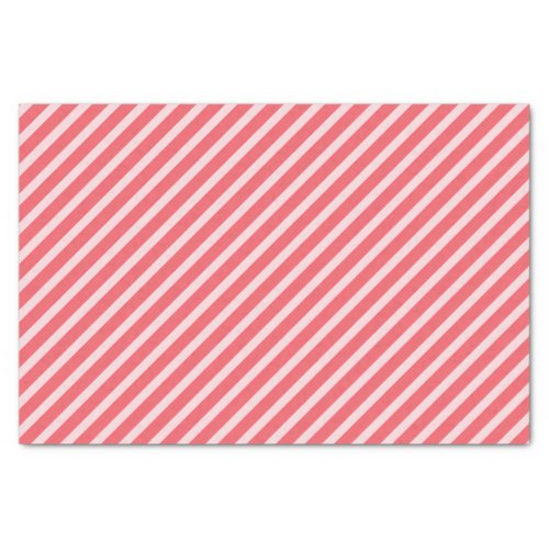 Simple Pink Whimsical Cute Classic Striped Pattern Tissue Paper
