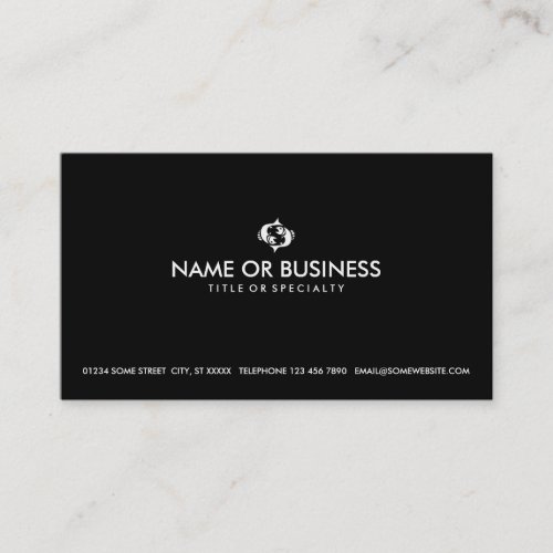 simple pisces business card template