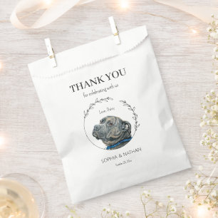 Simple Pit Bull Wedding Thank You Favor Bag