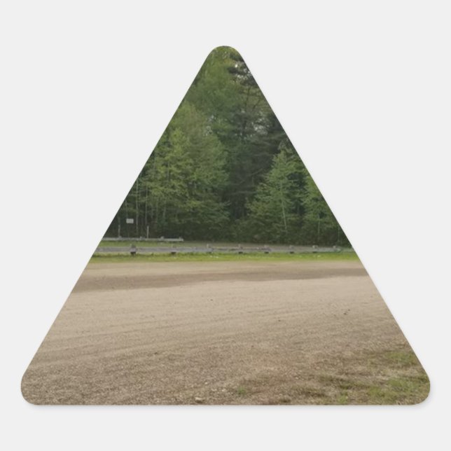 Simple Places Triangle Sticker (Front)
