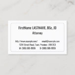 [ Thumbnail: Simple, Plain & Basic Business Card ]