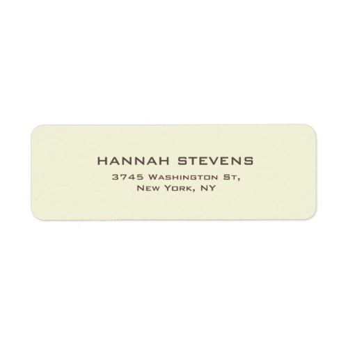 Simple Plain Beige Elegant Modern Label