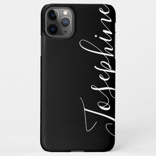 Simple Plain Black and White Custom Hand Lettered iPhone 11Pro Max Case
