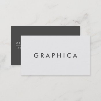 Simple Plain Black And White Professional Elegant Business Card by busied at Zazzle