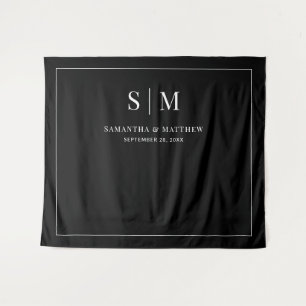 Simple Plain Black Background Wedding Backdrop