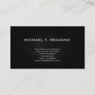 Simple Plain Black Business Card