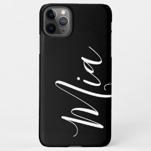 Simple Plain Black Calligraphy for Short Names iPhone 11Pro Max Case