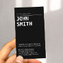 Simple Plain Black Hygienist Business Card