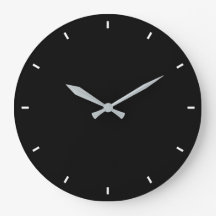 Simple Plain Black Minimalist Blank Round