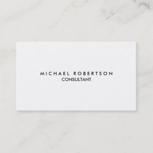 Simple Plain Black White Clear Business Card